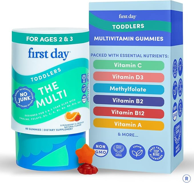 FIRST DAY Toddler Multivitamin Gummies (Ages 2-3)| Kids Multivitamin Gummies with Vitamins A C D3... | Amazon (US)