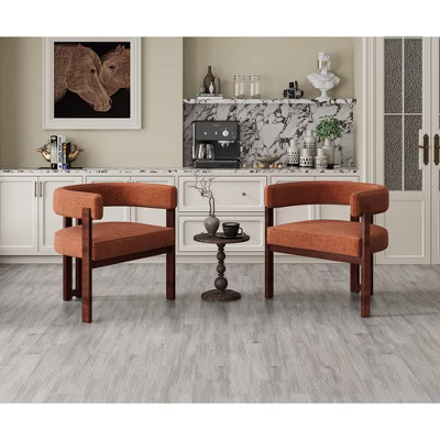 Set of 2 Upholstered Dining Chair Modern Accent Chair Comfy Side Chair Leisure Chair, Orange-ModernLuxe | Target