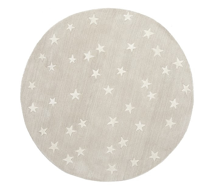 Starry Skies Round Rug, 5 Ft Round, Natural | Pottery Barn Kids