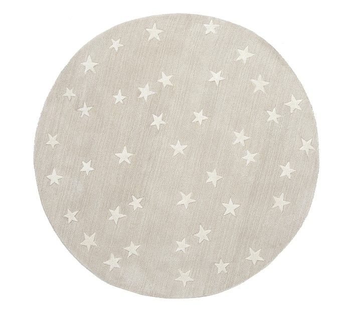 Starry Skies Round Rug, 5 Ft Round, Natural | Pottery Barn Kids