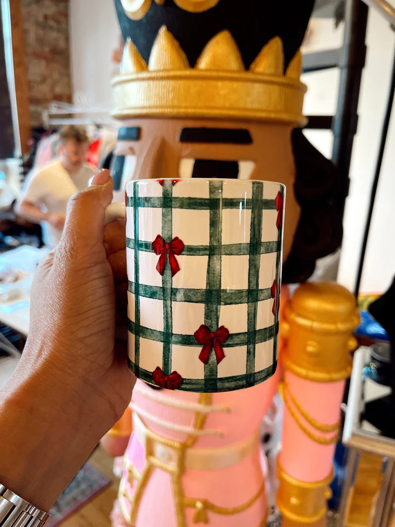 Checker Bow Mug | Fabulous Finds Boutique