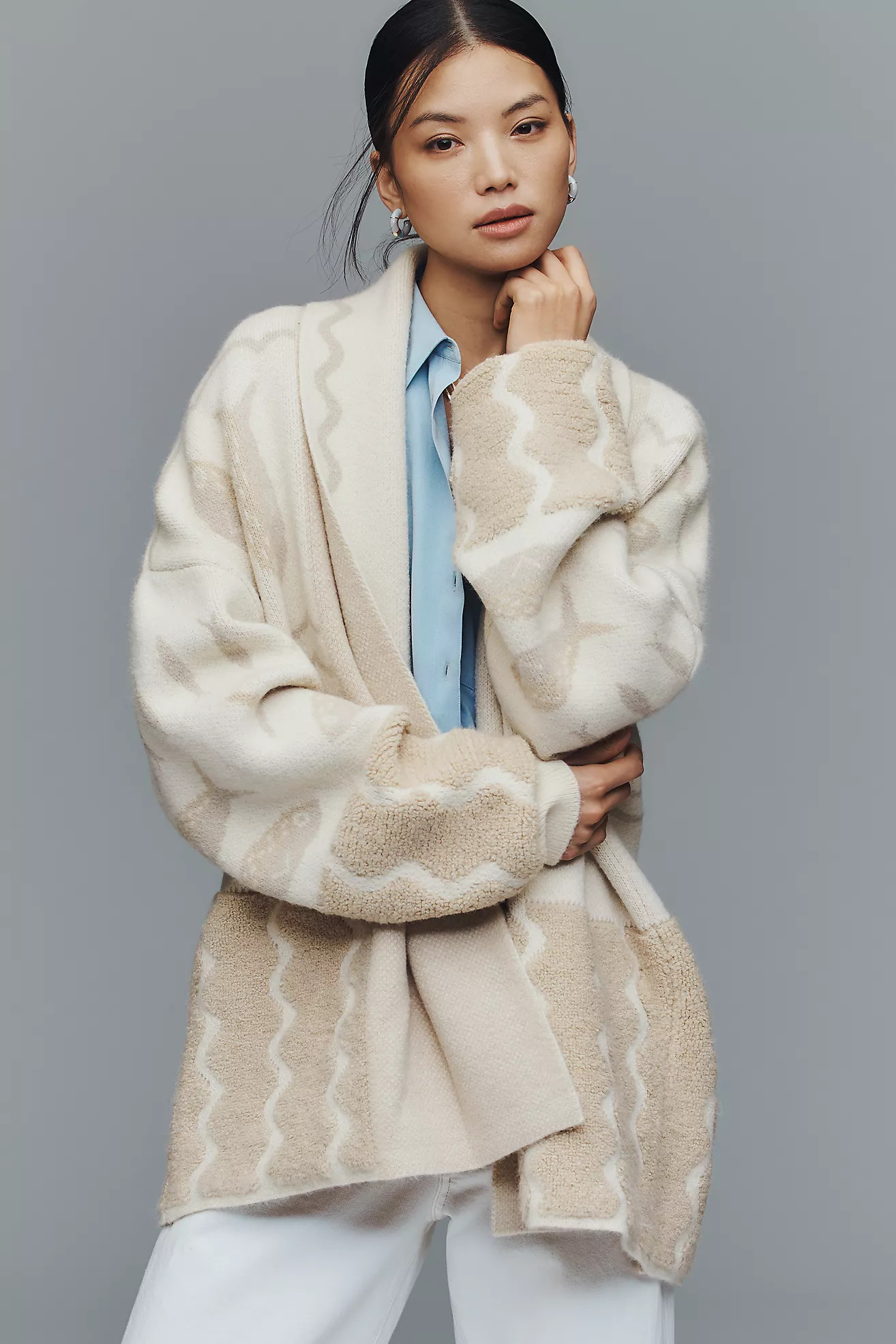 By Anthropologie Wave Textured Cardigan | Anthropologie (US)