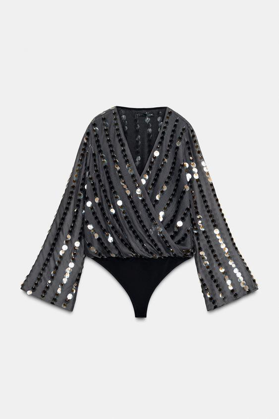 SEQUIN BODYSUIT | Zara US