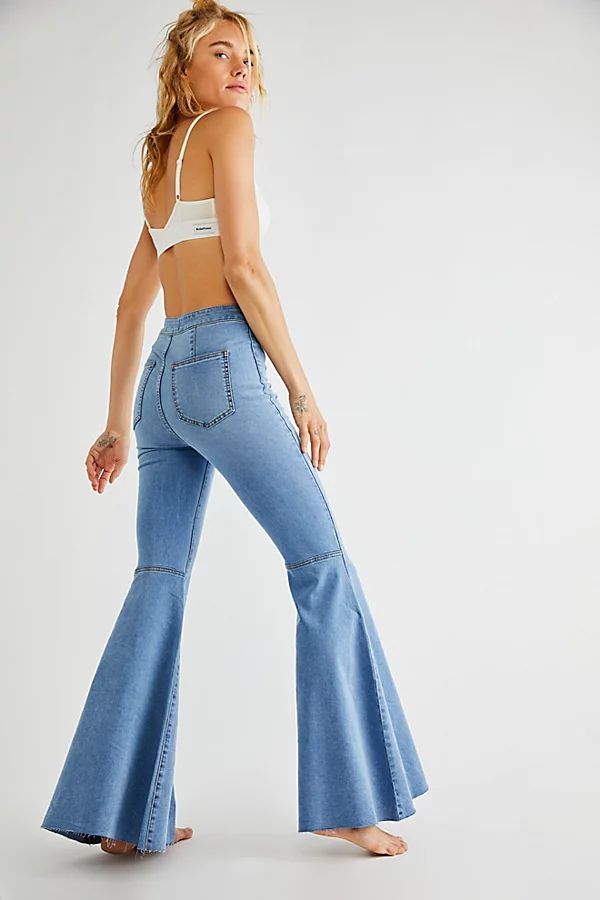 Just Float On Flare Jeans by We The Free at Free People, Love Letters, 28 | Free People (Global - UK&FR Excluded)