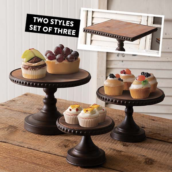 Beaded Dessert Stands, Set of 3 - Decor Steals | Decor Steals