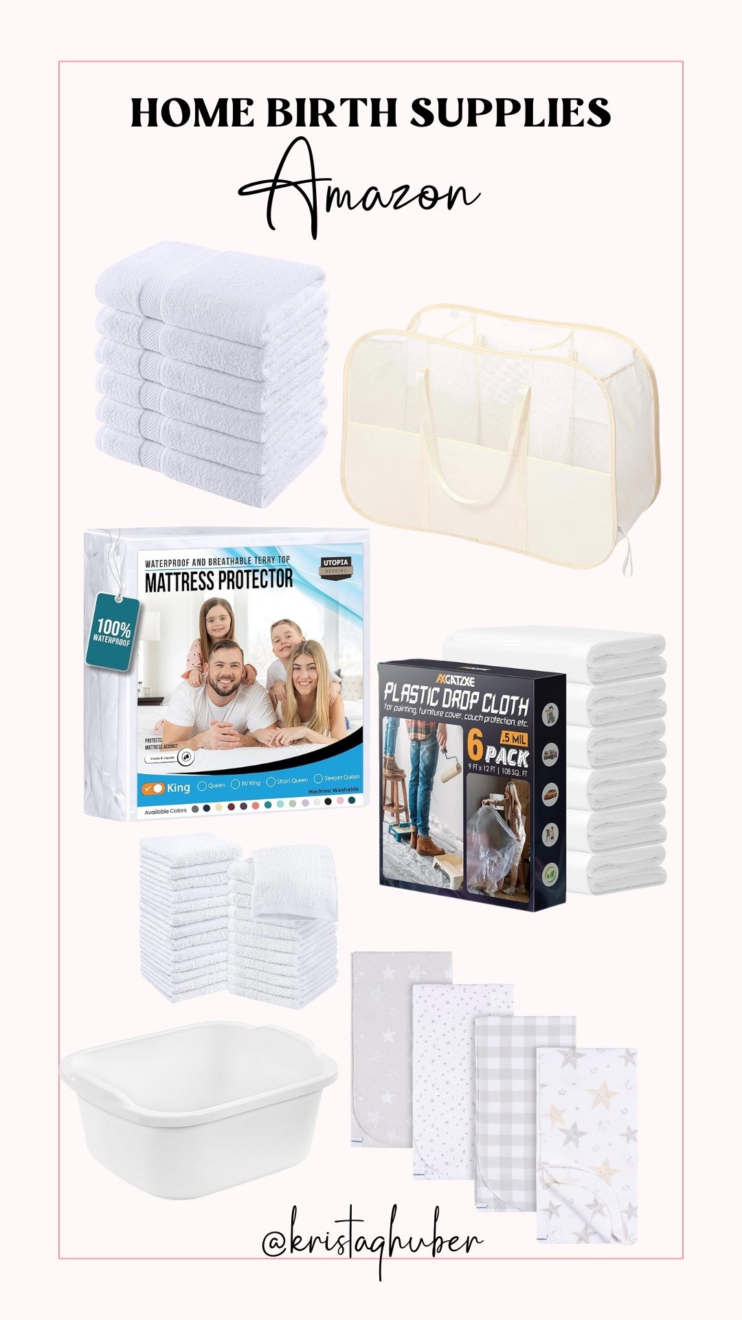 I’m having a home birth for my 4th and final baby! Here is what I’m ordering in preparation based on my midwife’s recommendation. 

#LTKBaby #LTKFamily #LTKHome