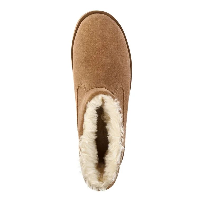 Time and Tru Women's Genuine Suede Platform Cozy Boots, Sizes 6-11 | Walmart (US)