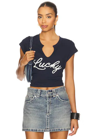 Bella Venice x REVOLVE Lucky Tee in Navy from Revolve.com | Revolve Clothing (Global)