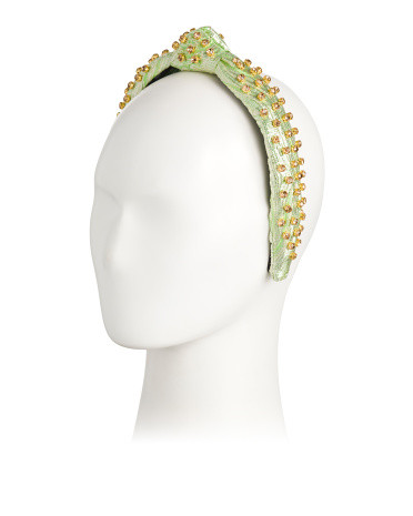 Embellished Brocade Headband | TJ Maxx