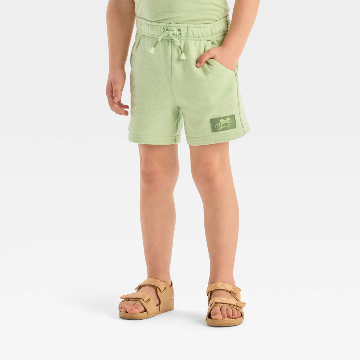 Toddler Boys' French Terry Knit Pull-On Above Knee Shorts - Cat & Jack™ Green 5T | Target