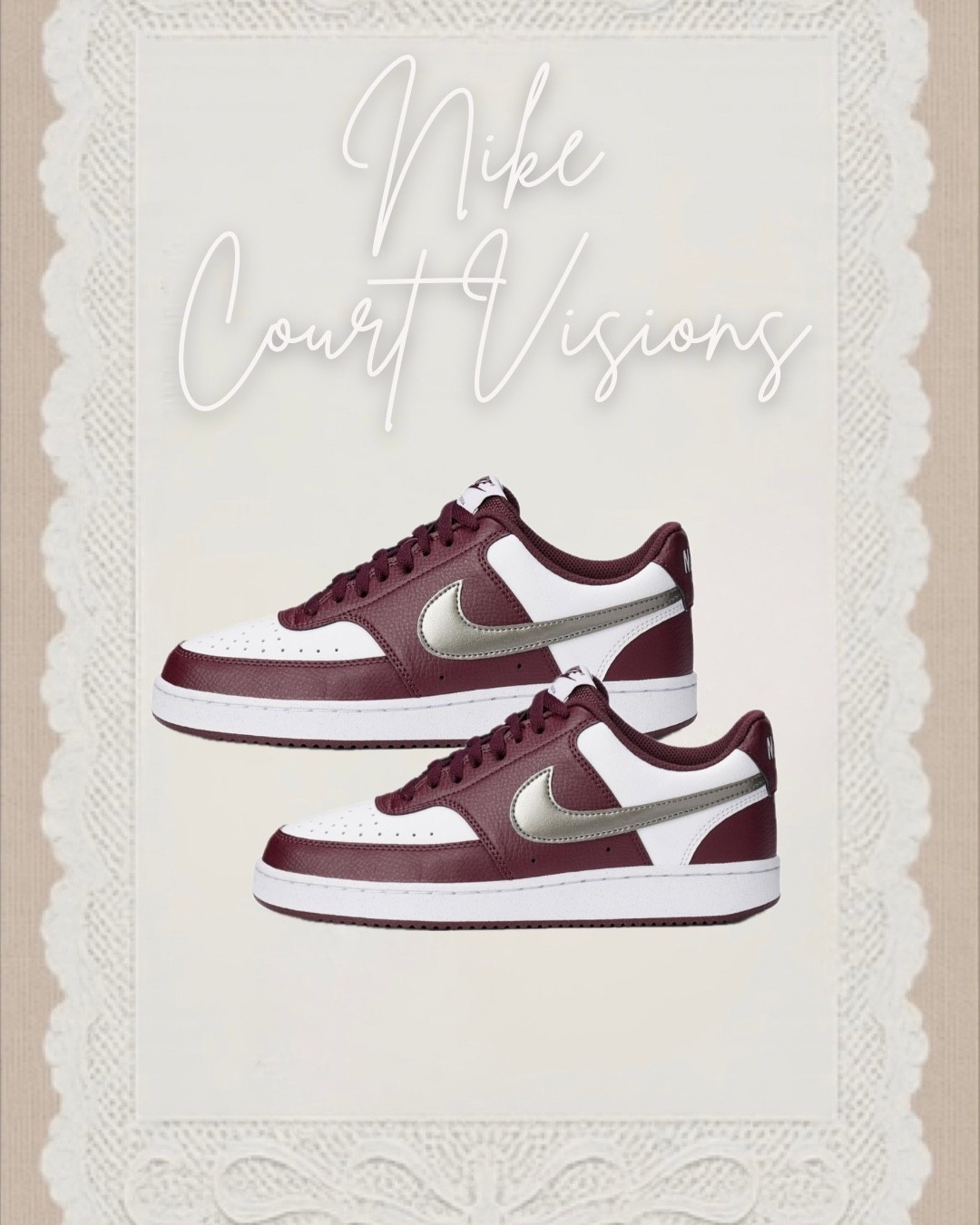 Giving the classic court style a moody update. 🍷 

These Nike Court Visions in this deep burgundy are the perfect way to transition your sneaker game. They look just as good with denim as they do with a ribbed midi dress.

#LTKootd #LTKdayinmylife #LTKgrwm