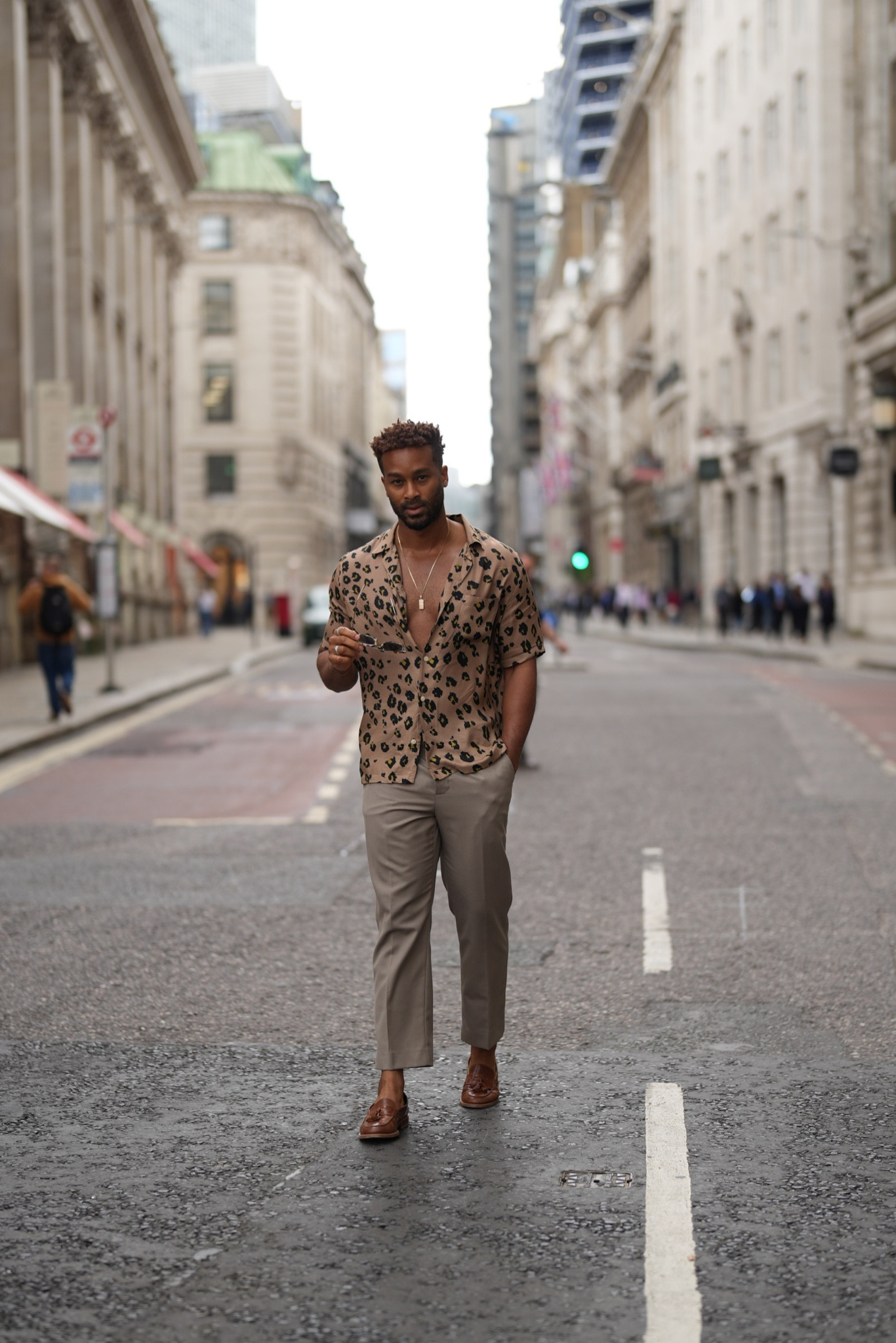 Men’s summer style, neutrals outfit, leopard print shirt, tan trousers, transitional outfit, tan loafers, neutrals, men’s fashion, All Saints, relaxed shirt, linen trousers 

#LTKSeasonal #LTKstyletip #LTKeurope