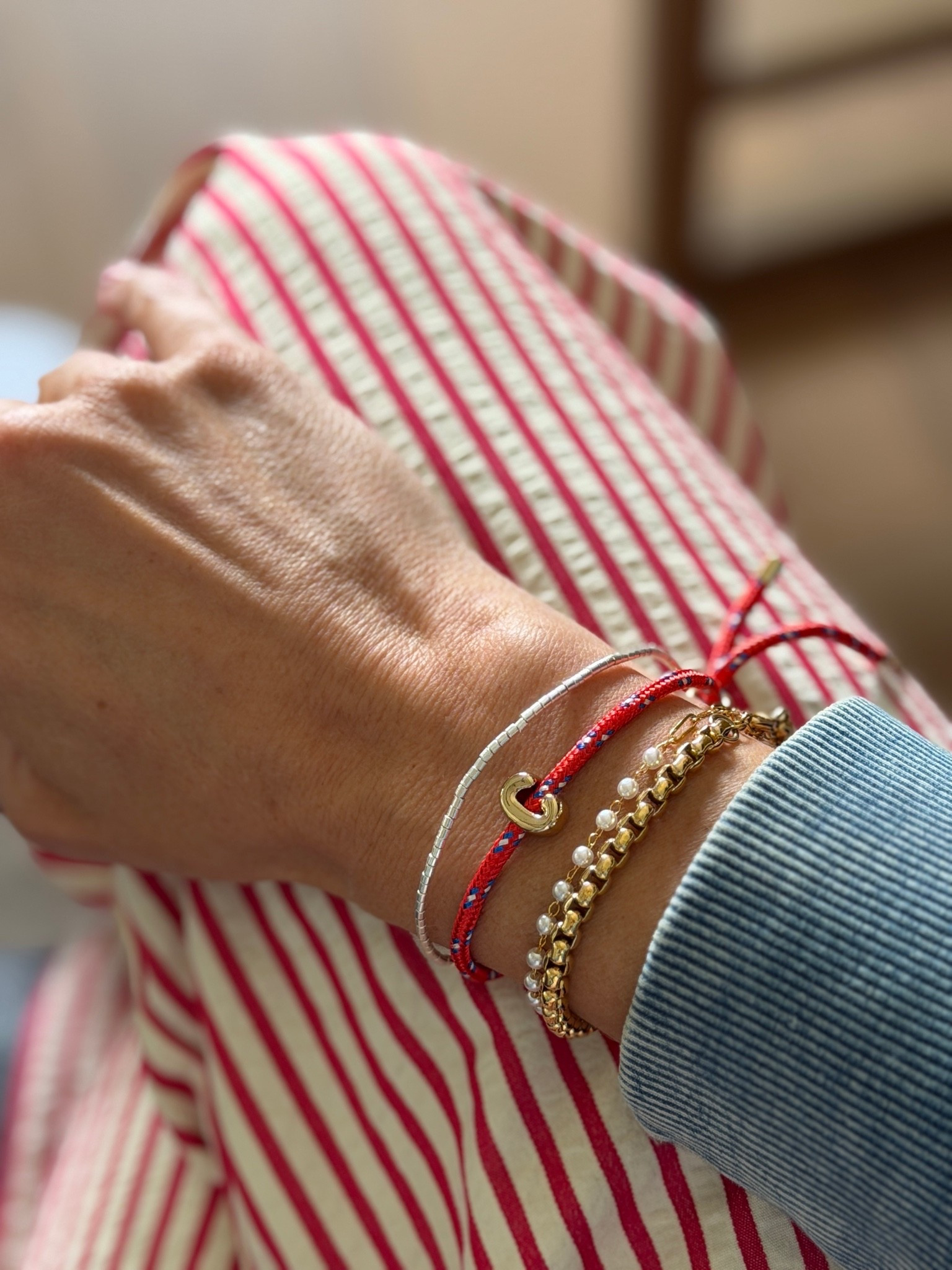 I added this cute initial bracelet to my stack and I’m loving the pop of color. On sale too!

#LTKootd #LTKOver40