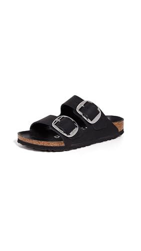 Birkenstock Women's Arizona Big Buckle Sandals, Black, 10 Medium US | Amazon (US)