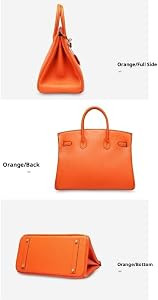 Genuine Leather Tote Bag for Women, Top Grain Pebbled Cowhide Handbag with Lock & Key, Large Capa... | Amazon (US)