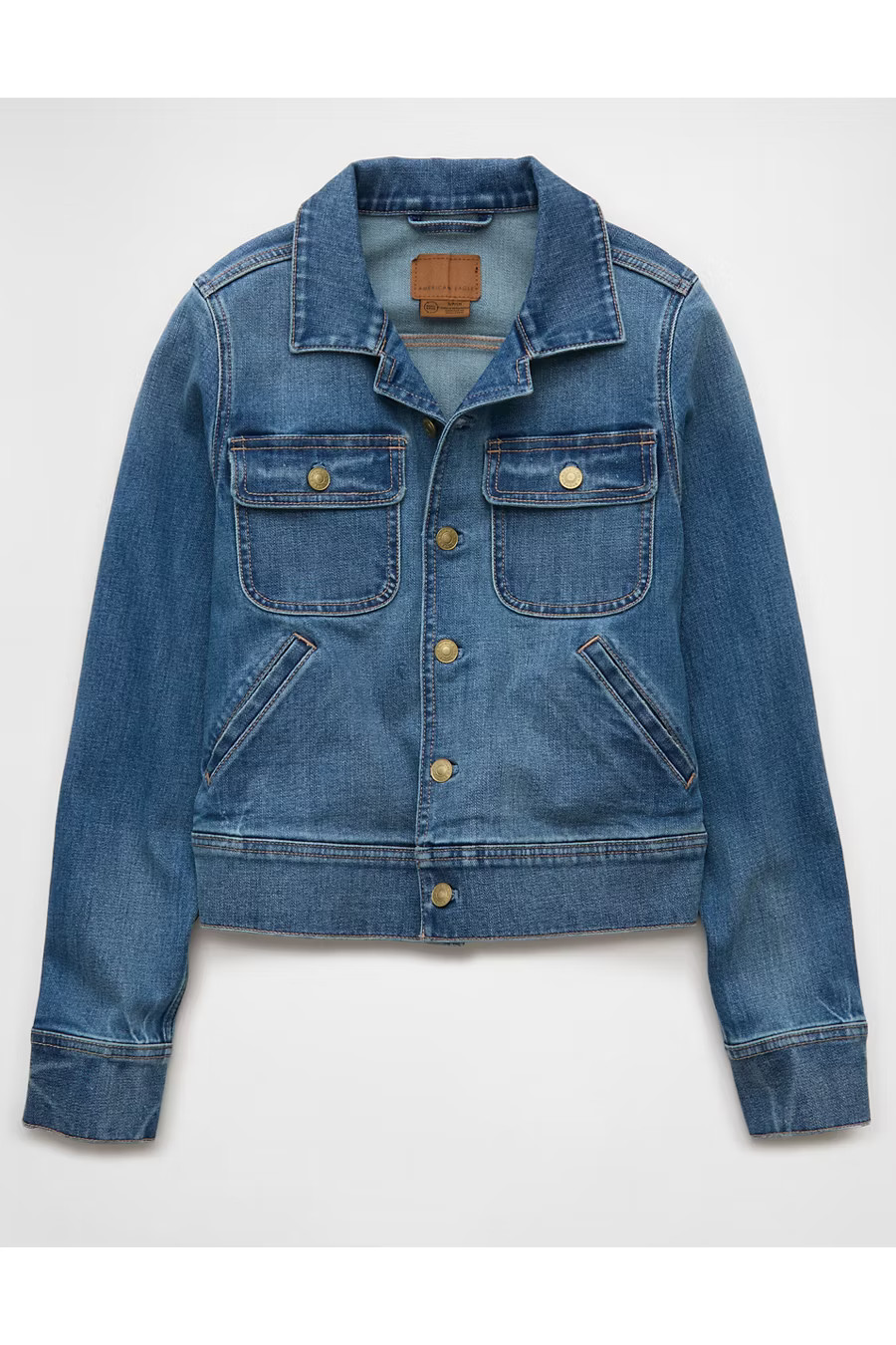 AE Preppy Denim Jacket Women's Light Wash XXS | American Eagle Outfitters (US & CA)