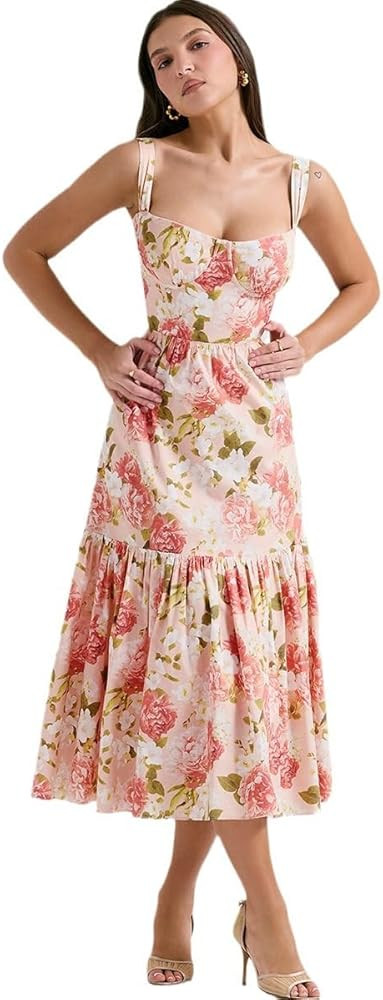 milkmaid Dress,Floral Dress,Sundresses for Women 2024-The Dress in The Market | Amazon (US)