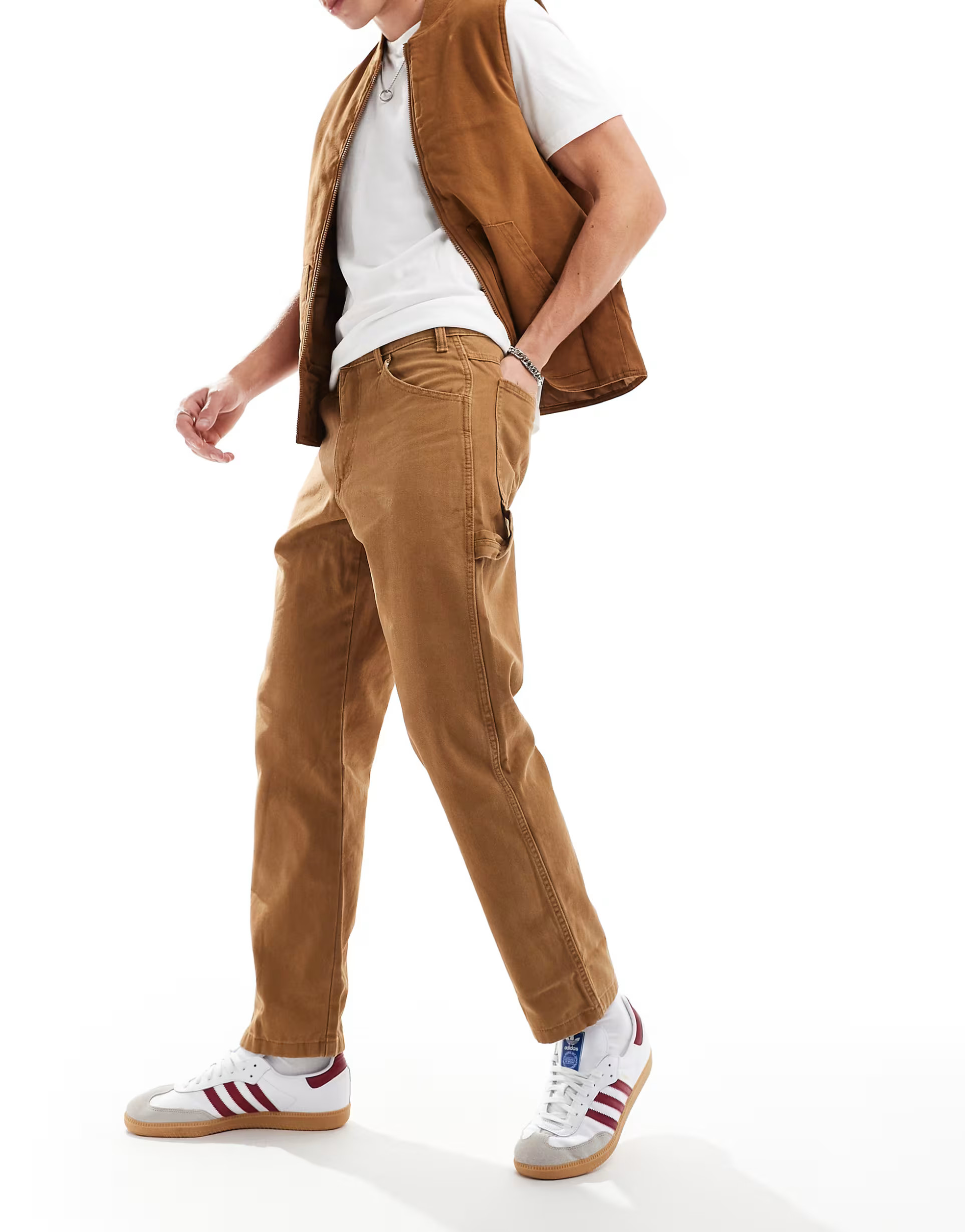 Dickies Duck carpenter pants in stonewashed brown | ASOS (Global)