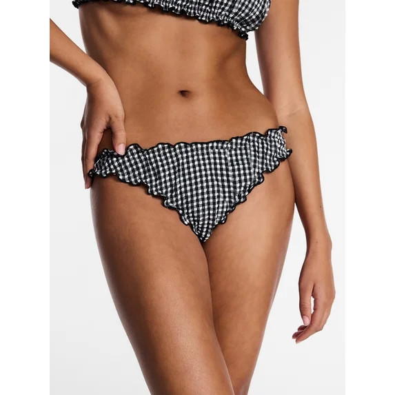 Kacey Lee Women's and Women's Plus Lettuce Edge Bikini Bottoms, Sizes XS-3X | Walmart (US)