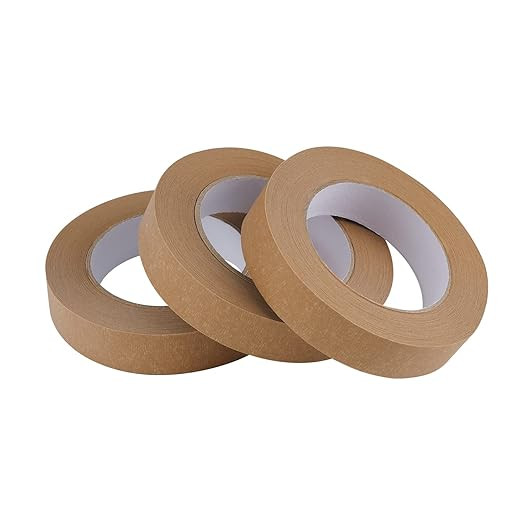 Lichamp 3 Pack Brown Painters Tape 1 inch, Brown Masking Tape 1 inch x 55 Yards x 3 Rolls (165 To... | Amazon (US)