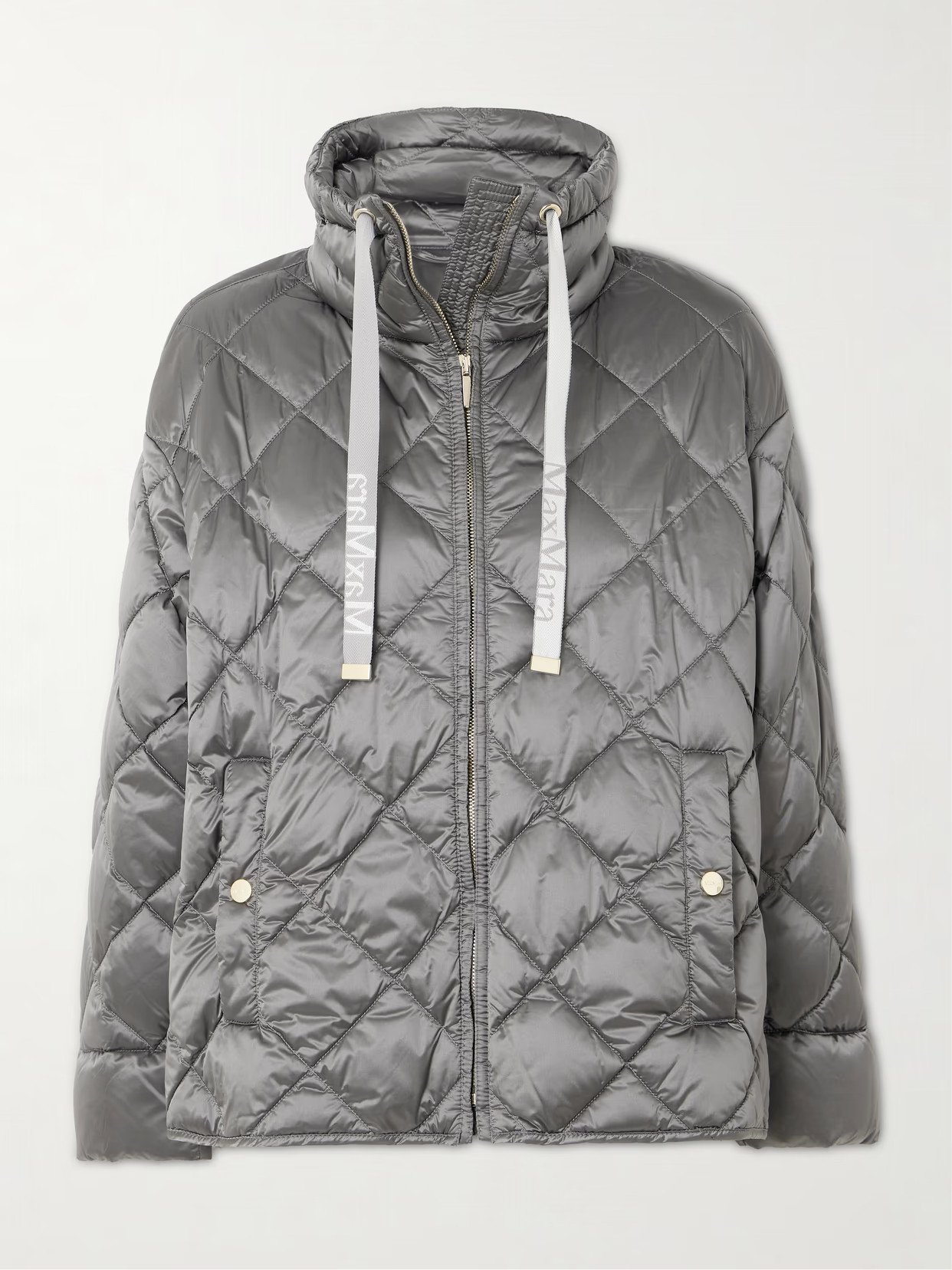 Max Mara - The Cube Quilted Padded Shell Down Jacket - Gray | NET-A-PORTER (US)