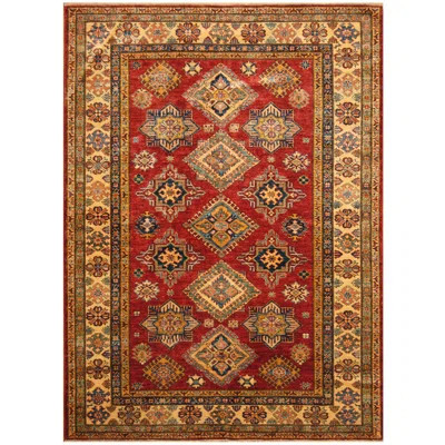 One-of-a-Kind Jevon Hand-Knotted Red/Ivory 5'9" x 8'1" Wool Area Rug | Wayfair North America
