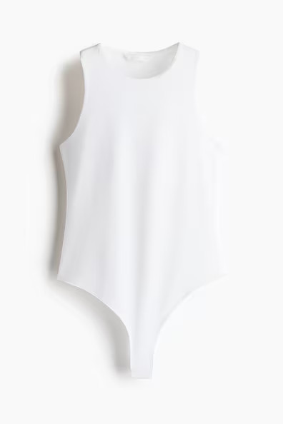 H & M - Thong Bodysuit - White | H&M (US + CA)
