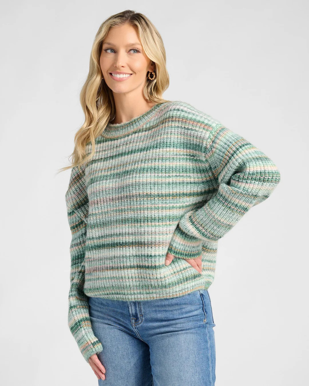 Pacific Printed Spacedye Sweater | Seventy Eight and Sunny