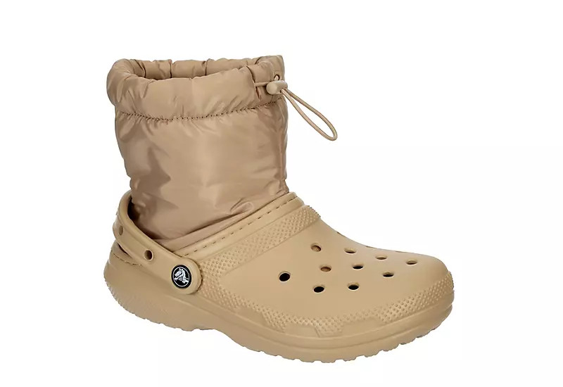 Crocs Womens Classic Lined Neo Puff Boot - Taupe | Rack Room Shoes