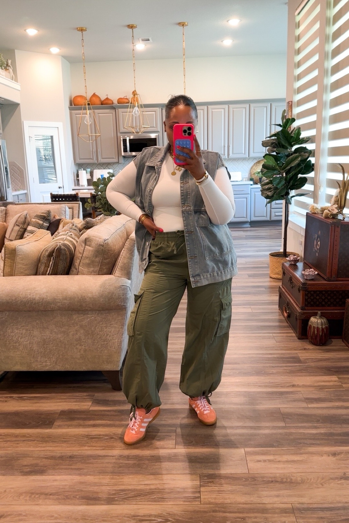 Top- medium 
Pants- medium 
Vest- medium 
Sneakers - size down 1/2 

Fall outfit - fall outfits - fall fashion - pants - cargo pants - sneakers - adidas - vest - denim vest - cargo - travel outfit - 

Follow my shop @styledbylynnai on the @shop.LTK app to shop this post and get my exclusive app-only content!

#liketkit 
@shop.ltk
https://liketk.it/4RqXH

Follow my shop @styledbylynnai on the @shop.LTK app to shop this post and get my exclusive app-only content!

#liketkit 
@shop.ltk
https://liketk.it/4Rt2C

Follow my shop @styledbylynnai on the @shop.LTK app to shop this post and get my exclusive app-only content!

#liketkit 
@shop.ltk
https://liketk.it/4Sd8R

Follow my shop @styledbylynnai on the @shop.LTK app to shop this post and get my exclusive app-only content!

#liketkit 
@shop.ltk
https://liketk.it/4SjkY

#LTKShoeCrush #LTKStyleTip #LTKFindsUnder50