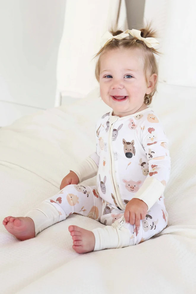 Barnyard Buddies Convertible Zip Romper | Caden Lane