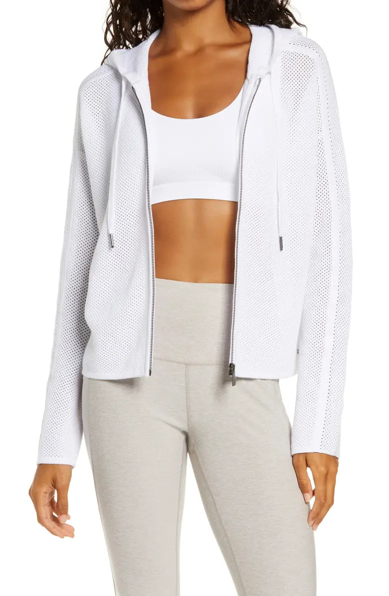Moto Mesh Zip Hoodie | Nordstrom