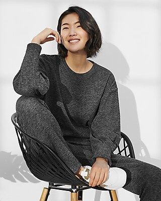 Cozy Pleated Sleeve Sweatshirt | Express