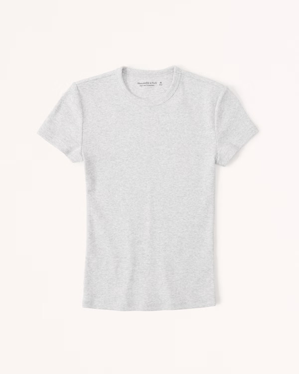 Essential Rib Tuckable Baby Tee | Abercrombie & Fitch (US)