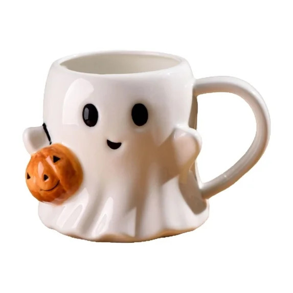 14 oz Halloween Ghost Coffee Mug - Cute Ceramic Ghost Pattern Ghostface Mug Coffee Cup Halloween ... | Walmart (US)
