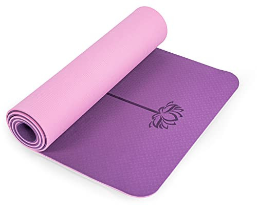 Yoga Mat Non Slip, Pilates Fitness Mats, Eco Friendly, Anti-Tear Yoga Mats for Women, 1/4" Exercise Mats for Home Workout with Carrying Sling Orchid & Pink | Amazon (US)