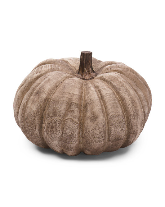 8.5in Woodgrain Pumpkin Decor | Pillows & Decor | Marshalls | Marshalls