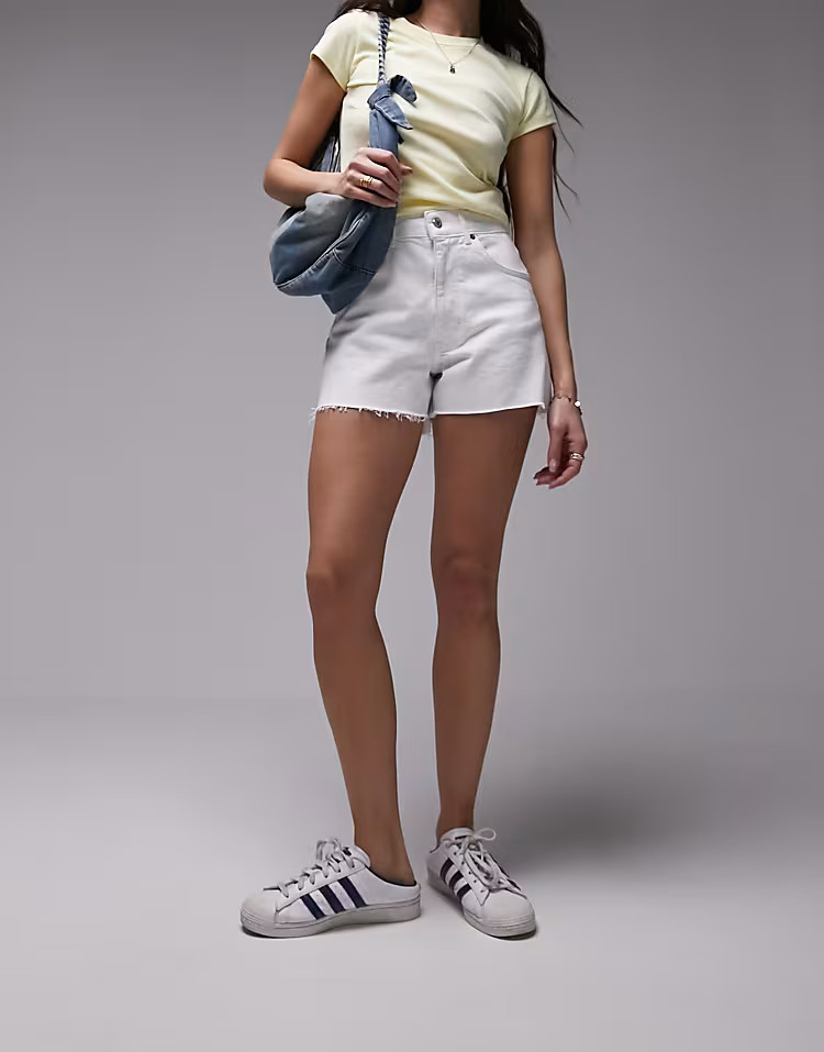 ASOS DESIGN split front tennis skort in white | ASOS (Global)
