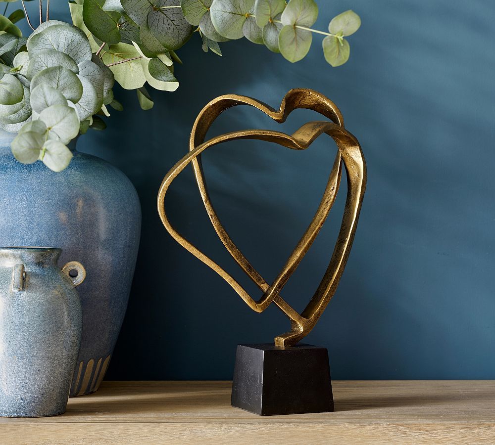 Handcrafted Brass Hearts Decorative Object | Pottery Barn (US)