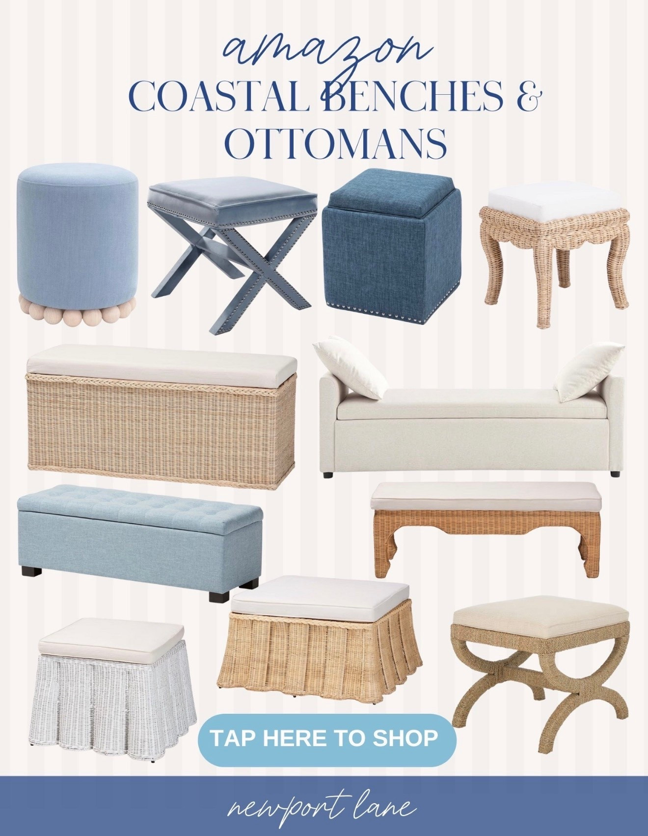 Stop sacrificing style for space! When you need a little extra seating without cluttering the room, you grab one of these gorgeous coastal benches and ottomans options.



#LTKU #LTKHome #LTKSaleAlert