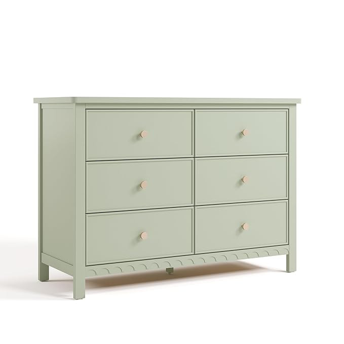Graco Sasha 6 Drawer Dresser (Sage) – GREENGUARD Gold Certified, Wood Storage for Nursery or Ki... | Amazon (US)
