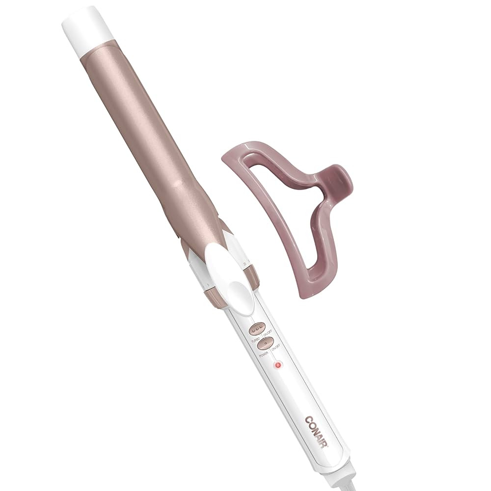 Conair Double Ceramic 1-Inch Curling Iron with Claw Clip, 1-Inch Barrel Creates Classic Curls, Ha... | Amazon (US)