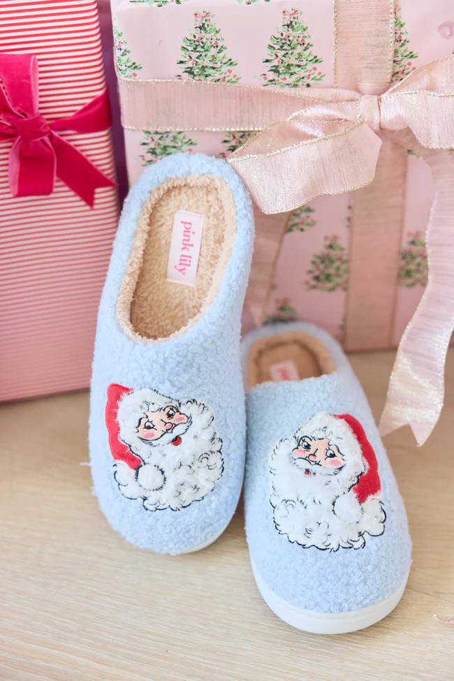 Cozi Vintage Santa Shearling Slippers | Pink Lily