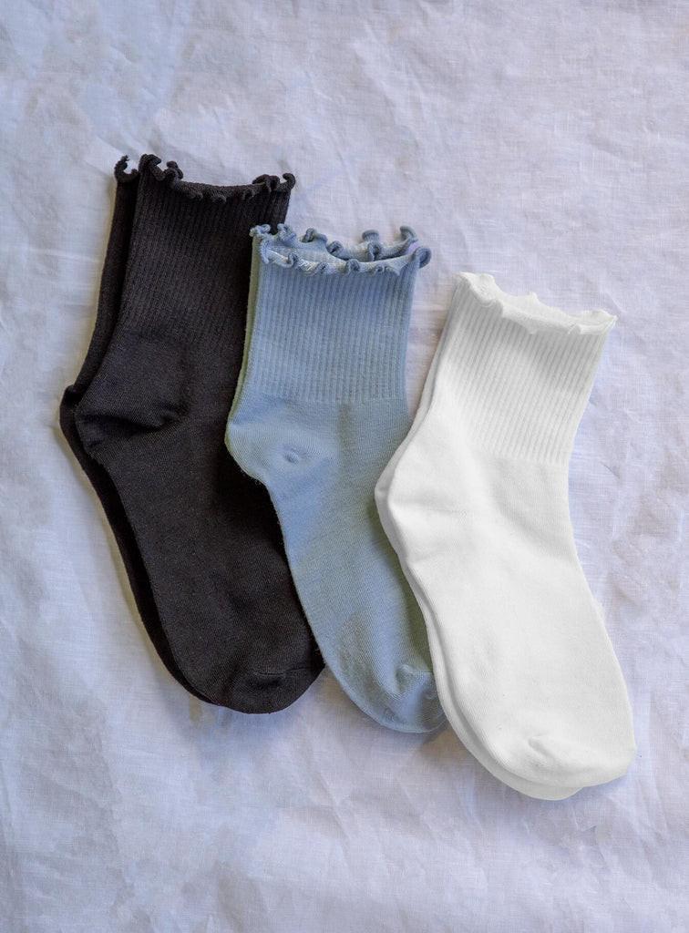 Ronaldi Sock Set Blue / White / Black | Princess Polly US