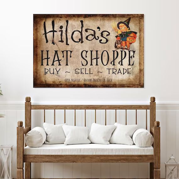 Hilda's Hat Shop Halloween Decor Vintage Halloween - Etsy | Etsy (US)