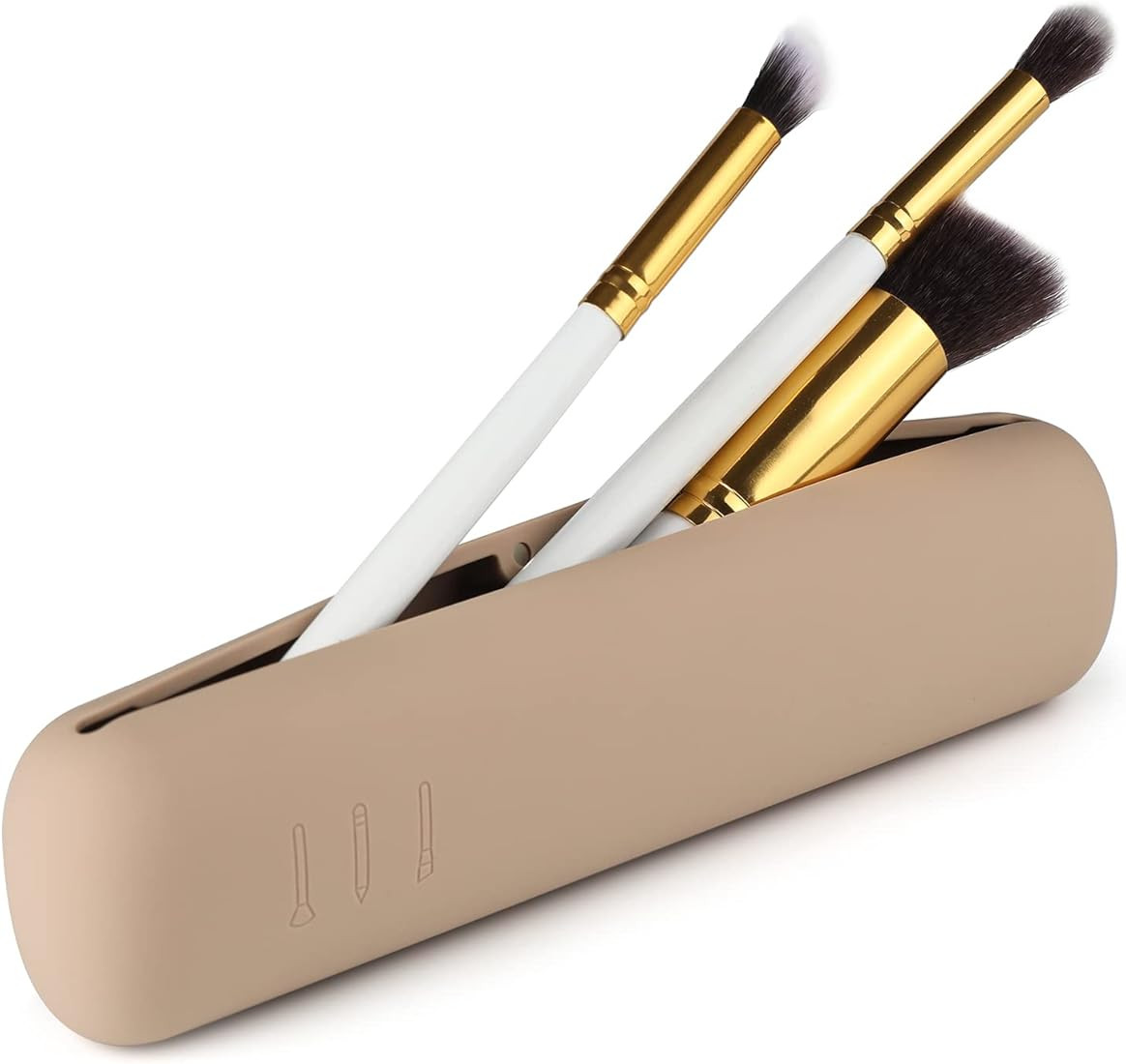 Amazon.com: CORNERIA Travel Makeup Brush Case with Magnets lock, Portable Makeup Brush Cosmetic H... | Amazon (US)