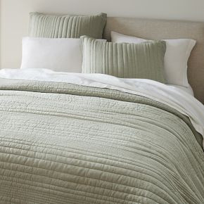 European Flax Linen Linework Quilt | West Elm (US)