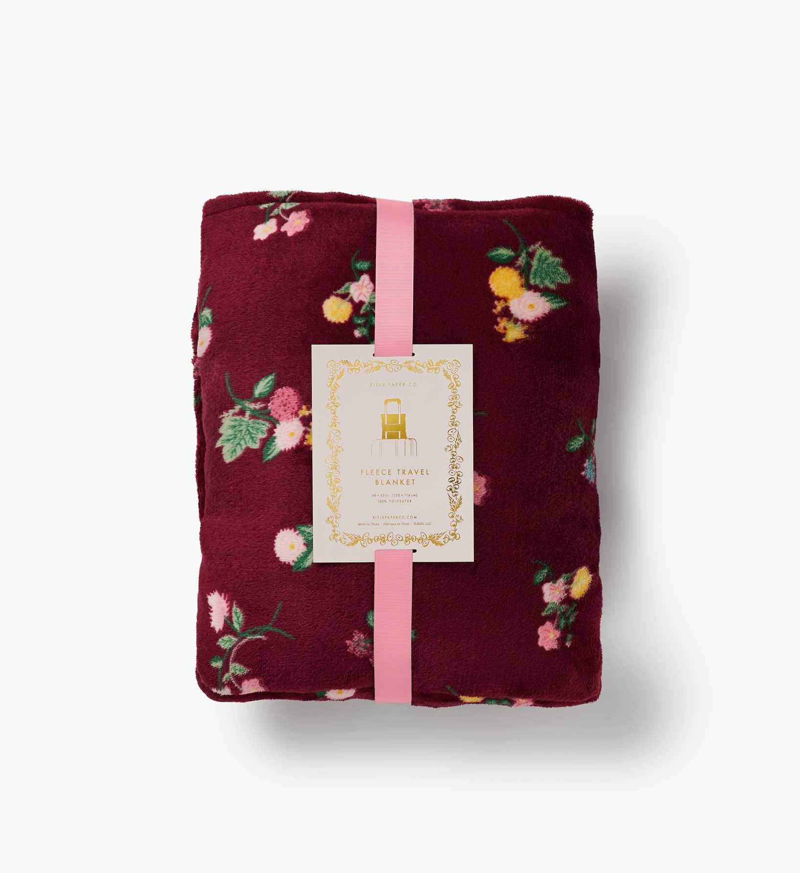 Travel Fleece Blanket - Ditsy Dahlia | Rifle Paper Co.