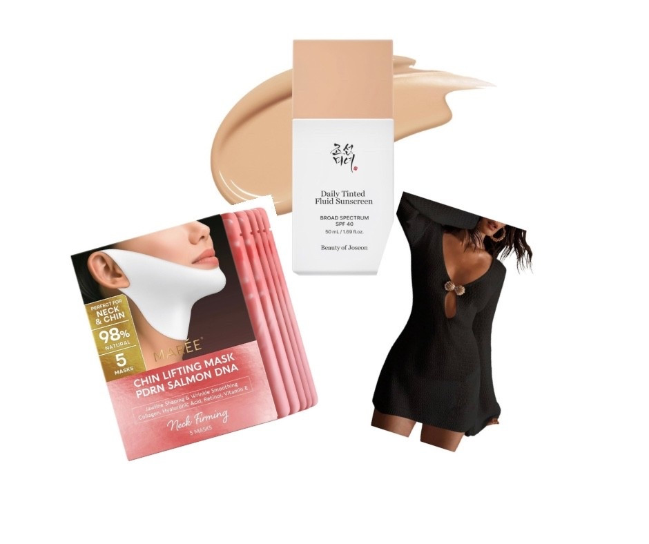 3 things I’m obsessed with and telling all my friends about! This Korean skin tint is so hydrating and it gives me that sun-kissed glow. The neck mask helps smooth out my neck lines and helps to contour my jawline. Love it! And the black mini crochet cover up elevates any swimsuit. 10 out of 10 

#LTKBeauty #LTKSwim #LTKselfcare