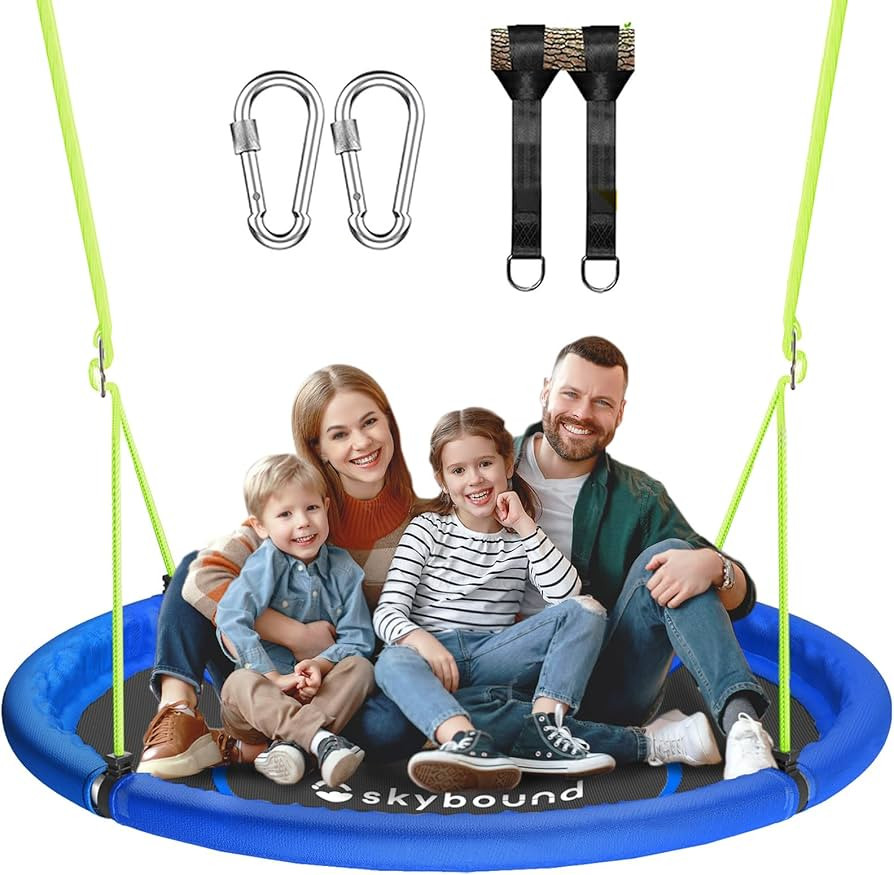 43" Tree Swing 600LB Weight Capacity - Outdoor Waterproof Flying Saucer Swing with Hanging carabi... | Amazon (US)